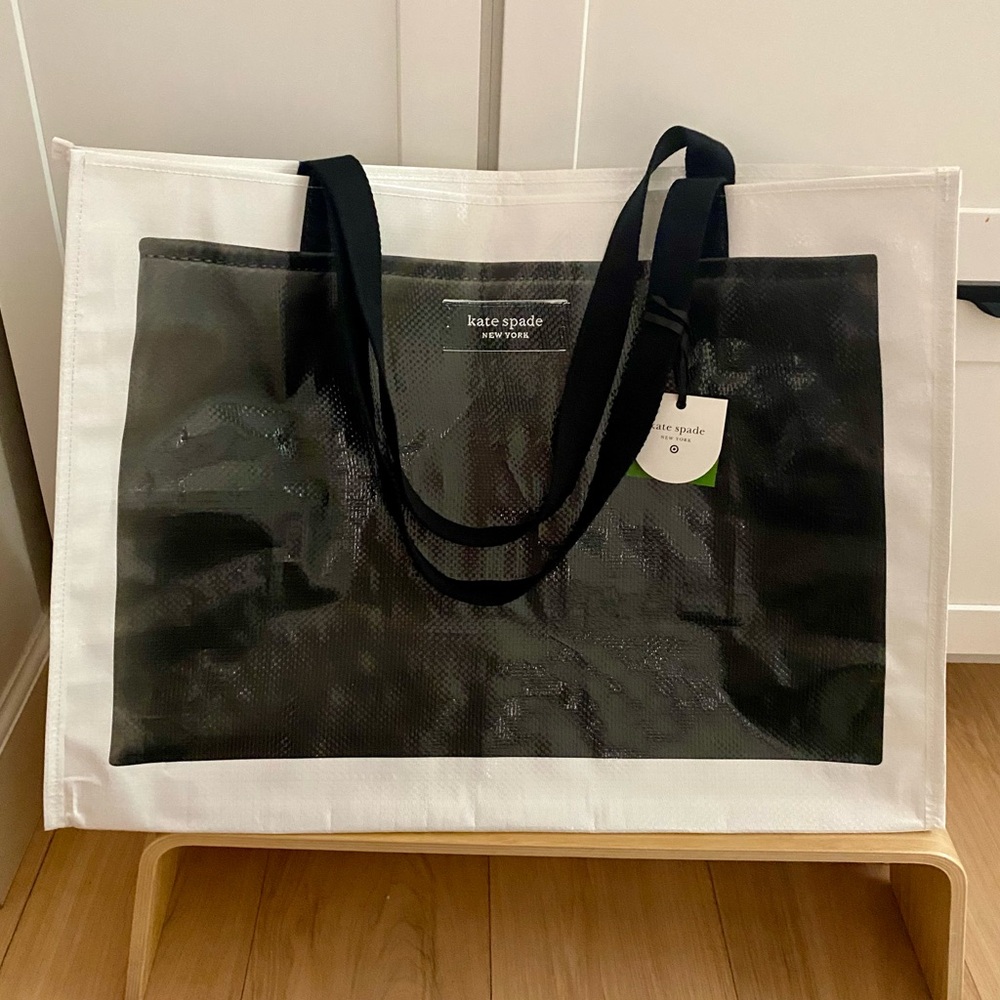 Kate Spade x Target Large Reusable Tote Bag in Black/White